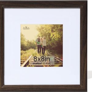 Black Wood Composite 8x10 Picture Frame with Mat and Tempered Glass - Image 67