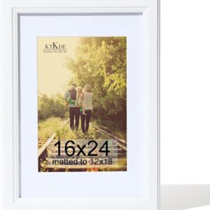 Black Wood Composite 8x10 Picture Frame with Mat and Tempered Glass - Image 70