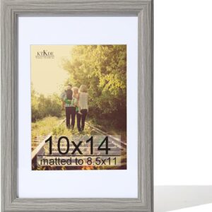 Black Wood Composite 8x10 Picture Frame with Mat and Tempered Glass - Image 71