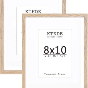 Black Wood Composite 8x10 Picture Frame with Mat and Tempered Glass - Image 78