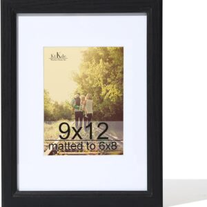 Black Wood Composite 8x10 Picture Frame with Mat and Tempered Glass - Image 80