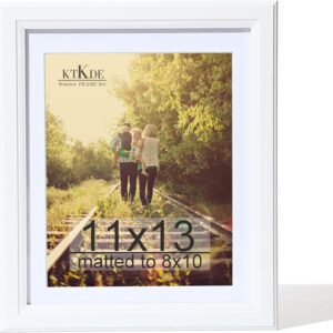 Black Wood Composite 8x10 Picture Frame with Mat and Tempered Glass - Image 82