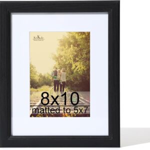 Black Wood Composite 8x10 Picture Frame with Mat and Tempered Glass - Image 9