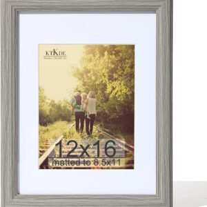 Black Wood Composite 8x10 Picture Frame with Mat and Tempered Glass - Image 91