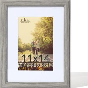 Black Wood Composite 8x10 Picture Frame with Mat and Tempered Glass - Image 95