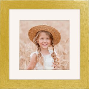 Distressed Brown Wood Picture Frame with Mat for Wall and Tabletop Display - Image 58