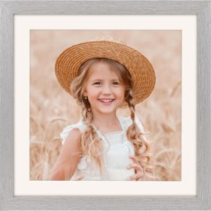 Distressed Brown Wood Picture Frame with Mat for Wall and Tabletop Display - Image 61