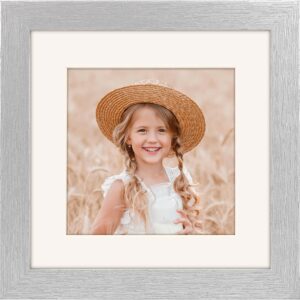Distressed Brown Wood Picture Frame with Mat for Wall and Tabletop Display - Image 72