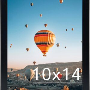 Black 10x14 Inch Wall Hanging Picture Frame for Photos and Art