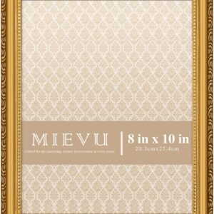 Ornate Gold 8x10 Inch Picture Frame for Wall or Tabletop Display
