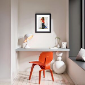 Alternative view of Black Solid Wood Picture Frame with Mat for 8x10 or 11x14 Photos
