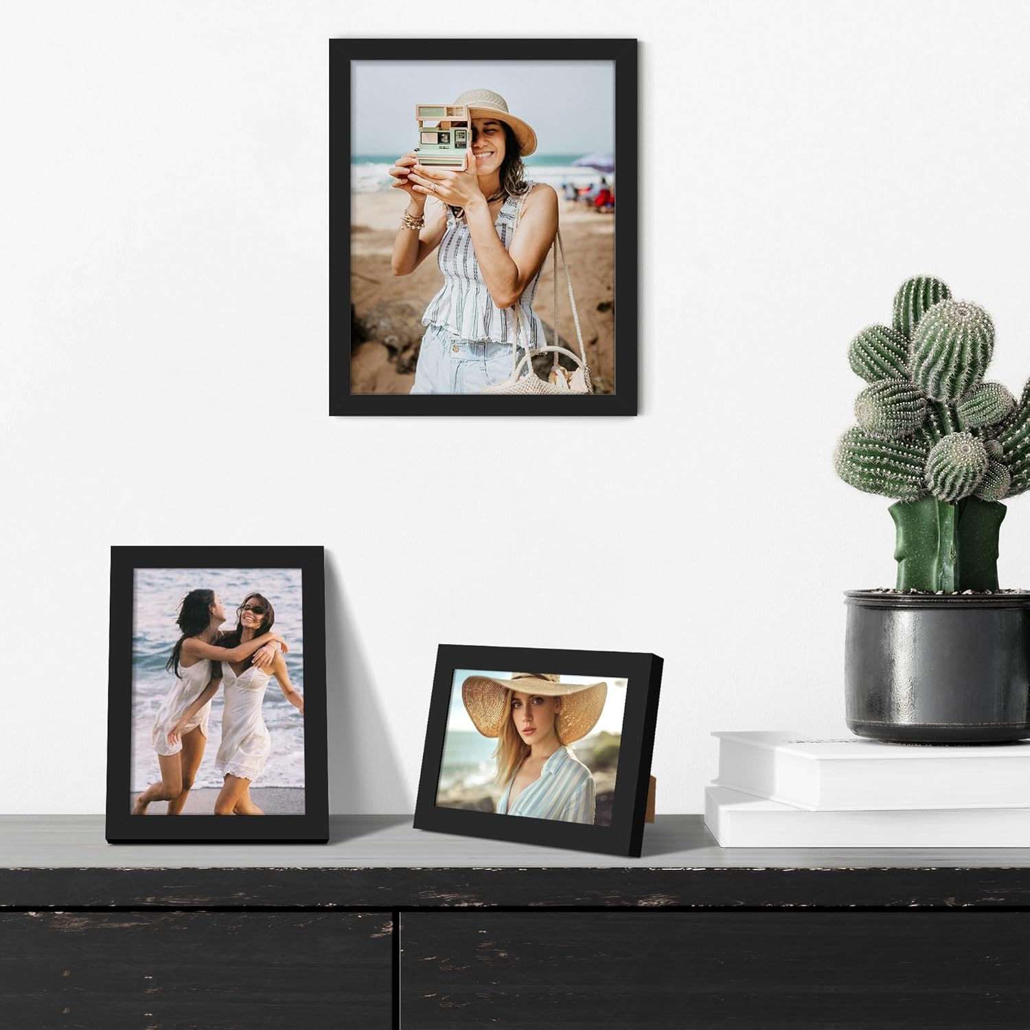 Alternative view of Upsimples 10 Pack Picture Frames Collage Wall Decor For Mounting Or Tabletop Display, Photo Gallery Frame Set For Family, Multi