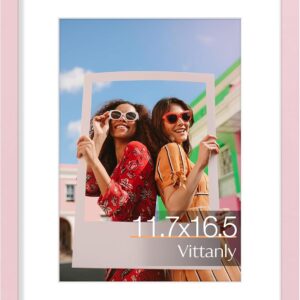 Vittanly 11x14 Picture Frame, Display Pictures 8x10 with Mat or 11x14 without Mat, Photo Frame for Wall Mounting, Black, 1 Pack - Image 100