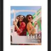 Vittanly 11x14 Picture Frame, Display Pictures 8x10 with Mat or 11x14 without Mat, Photo Frame for Wall Mounting, Black, 1 Pack
