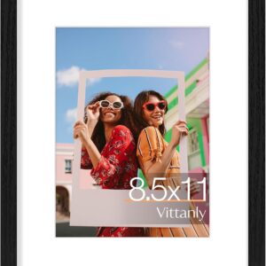 Vittanly 11x14 Picture Frame, Display Pictures 8x10 with Mat or 11x14 without Mat, Photo Frame for Wall Mounting, Black, 1 Pack - Image 114