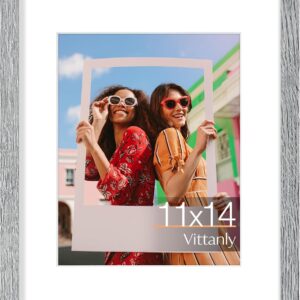 Vittanly 11x14 Picture Frame, Display Pictures 8x10 with Mat or 11x14 without Mat, Photo Frame for Wall Mounting, Black, 1 Pack - Image 12