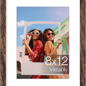 Vittanly 11x14 Picture Frame, Display Pictures 8x10 with Mat or 11x14 without Mat, Photo Frame for Wall Mounting, Black, 1 Pack - Image 142