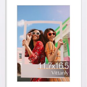 Vittanly 11x14 Picture Frame, Display Pictures 8x10 with Mat or 11x14 without Mat, Photo Frame for Wall Mounting, Black, 1 Pack - Image 149