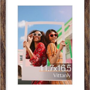 Vittanly 11x14 Picture Frame, Display Pictures 8x10 with Mat or 11x14 without Mat, Photo Frame for Wall Mounting, Black, 1 Pack - Image 150