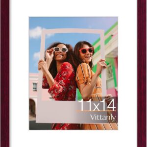 Vittanly 11x14 Picture Frame, Display Pictures 8x10 with Mat or 11x14 without Mat, Photo Frame for Wall Mounting, Black, 1 Pack - Image 16