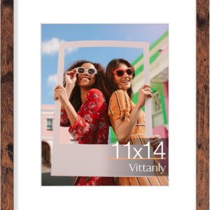 Vittanly 11x14 Picture Frame, Display Pictures 8x10 with Mat or 11x14 without Mat, Photo Frame for Wall Mounting, Black, 1 Pack - Image 164
