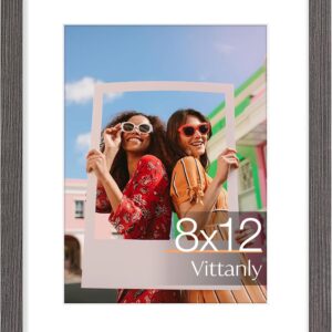 Vittanly 11x14 Picture Frame, Display Pictures 8x10 with Mat or 11x14 without Mat, Photo Frame for Wall Mounting, Black, 1 Pack - Image 79