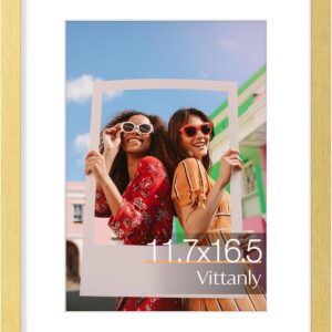 Vittanly 11x14 Picture Frame, Display Pictures 8x10 with Mat or 11x14 without Mat, Photo Frame for Wall Mounting, Black, 1 Pack - Image 84