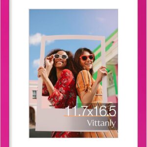 Vittanly 11x14 Picture Frame, Display Pictures 8x10 with Mat or 11x14 without Mat, Photo Frame for Wall Mounting, Black, 1 Pack - Image 86